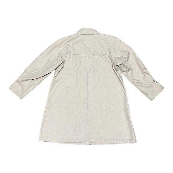 London Fog Tan Long Trench Coat Designed Liner 14R Womens Lined Mid Length Beige - Picture 7 of 7